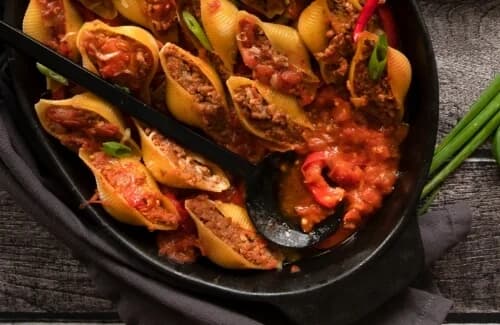 Conchiglioni bez glutena iz rerne